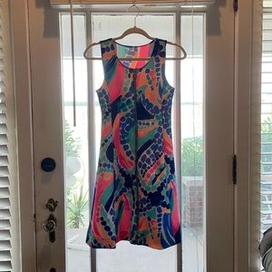 Lilly Pulitzer Sally Fit & Flare dress in pattern Multi Ocean Jewels